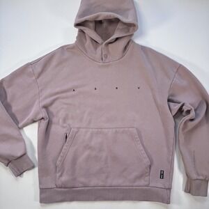 ASRV Logo Pullover Hoodie Sweatshirt Womens Medium Beige DSG-0438